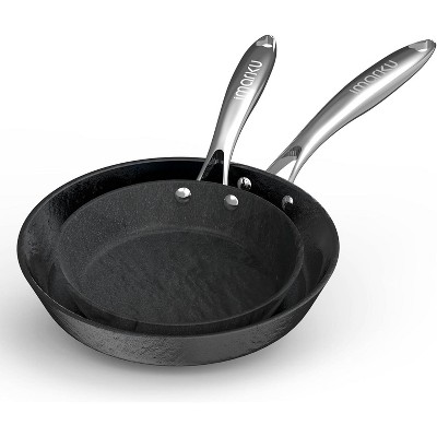 imarku Non Stick Frying Pans - 8 & 10 inch Frying Pan Set Nonstick Skillet, Professional Frying Pans Nonstick with Cool Stainless Steel Handle