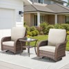 Buenhomino Patio Wicker Chairs Swivel Rocker Outdoor Rocking Chairs Set - 3 of 4