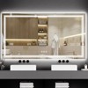 55x30 LED Bathroom Mirror with Lights,Anti-Fog,Dimmable,Backlit + Front Lit,Memory,Double LED Vanity,3 Colors,Stepless Dimming - 3 of 4