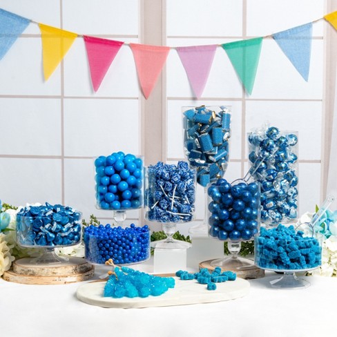 Light Blue Candy Buffet - Includes Hershey's Kisses, Candy Coated