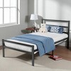 Mshliw Twin/Queen Metal Platform Bed Frame with Headboard, Sturdy Metal Slats, No Box Spring Needed, Modern Noise-Free Bed Base - 3 of 4