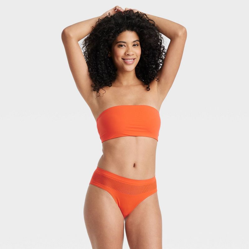 Women's Seamless Hipster Underwear - Auden™ Orange, 1 of 6