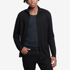 X RAY Men's Full Zip Mock Neck Sweater - 1 of 4