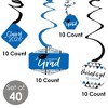 Big Dot of Happiness Blue Graduation Class of 2026 Decorations Hanging Swirls - Set of 40 - 4 of 4