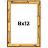 PosterPalooza | 8x12 Thin Bamboo Picture Frame, UV Acrylic, 2 Finishes - Gold and Brown - 2 of 4