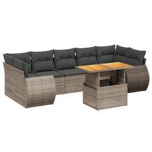 vidaXL Garden Sofa Set Grey - 1 of 4