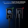 Maximm 360 Degree Rotating Flat Extension Cord Multi 3 Outlet Power Cord Grounded 16 AWG UL Certified - image 3 of 4