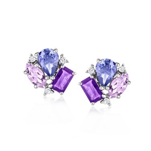 Ross-Simons 1.75 ct. t.w. Multi-Gemstone Earrings in Sterling Silver - 1 of 3