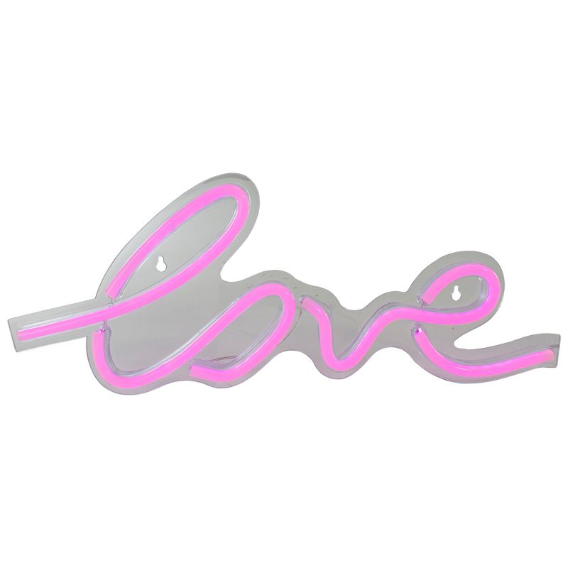 Northlight 18" Pink LED Lighted 'Love' Neon Style Valentine's Day Wall Sign, 2 of 5
