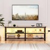 Whizmax LED TV Stand, Entertainment Center for 70 inch TV Media Console Table, Gaming TV Stand with Storage Shelves and Power Outlets for Living Room - 3 of 4