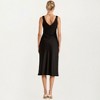 Anna-Kaci Lounge Women's Satin Midi Slip Dress with Wide Shoulder Straps and Smooth Sculpted Silhouette for a Polished Minimal Look - 4 of 4