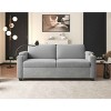 Sleeper Loveseat with Full-Size Mattress, Sofa with USB Ports and Cup Holders, Steel Frame Sofa Bed with Corduroy Cushion-Coolbibila - 3 of 4