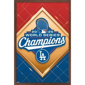 Trends International MLB Los Angeles Dodgers - 2025 World Series Team Logo Framed Wall Poster Prints - 1 of 4