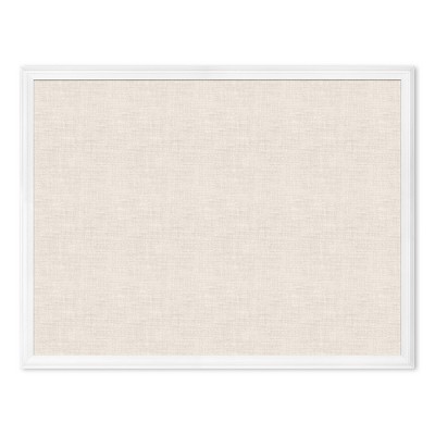 Photo 1 of U Brands 40x30 Linen Bulletin Board White Decor Frame