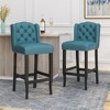 Set of 2 31" Vienna Contemporary Fabric Tufted Wingback Counter Stools with Nailhead Accents for Kitchen - 3 of 4