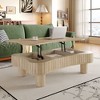 NicBex Vintage Lift-Top Storage Coffee Table with Fluted Panel Sides & Curved Corners,Irregular Tea table Center Table for Living Room,Study - 2 of 4
