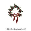 Unique Bargains Christmas Brooches YNCP7379 Alloy Dripping Wax Green 1.93"x2.48" 1 Pc - 3 of 4