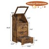 Top Opening Dog Feeding Station, Wooden Dog Food Storage Cabinet with 2 Improved Dog Bowls, 3 Hooks, Hidden Design - 2 of 4