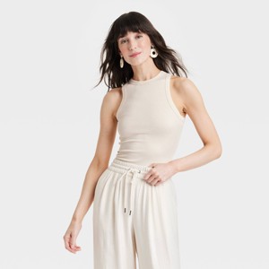 Women's Ribbed Tank Top - A New Day™ - 1 of 3