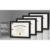 Americanflat 11x14 Black Diploma Frame | Displays 8.5x11 Diplomas with Mat or 11x14 Inch Without Mat. Hanging Hardware Included! - 4 Pack - 4 of 4