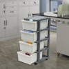 YIYIBYUS 4-Drawer File Organizer with Tray Top for Office, School, Stationary, Desk Organizer - 2 of 4