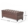 CAVINAS Oval Polyester Storage Ottoman Bench with Metal Legs,Upholstered Storage Ottoman,Storage Benches for Living Room,Bedroom - 3 of 4