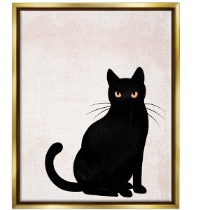 Stupell Industries Halloween Black Cat SilhouetteFloater Canvas Wall Art - 1 of 4