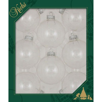 Christmas by Krebs 8ct Clear Shiny Glass Christmas Ball Ornaments 2.5" (67mm)