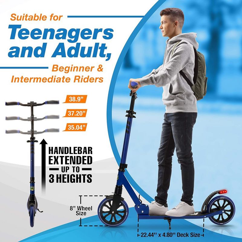 SereneLife Foldable Kick Scooter, 4 of 8