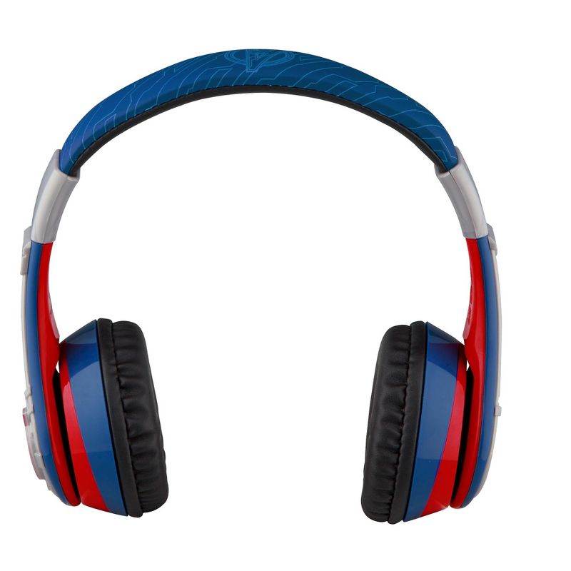 eKids Marvel Avengers Bluetooth Headphones for Kids, Over Ear Headphones with Microphone -  Blue (AV-B52.EXV22), 4 of 6