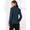 INSPIRE CHIC Women's Casual Fit Notched Lapel Double Breasted Plaid Formal Blazer - 4 of 4