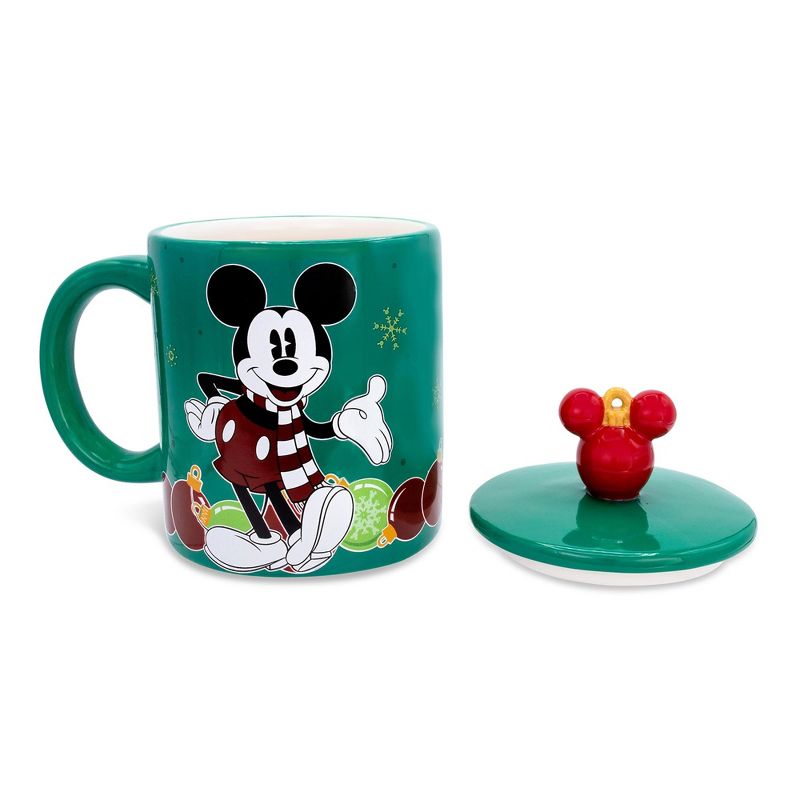 Silver Buffalo Disney Mickey Mouse Holiday Ornaments Ceramic Mug | Holds 18 Ounces, 2 of 7