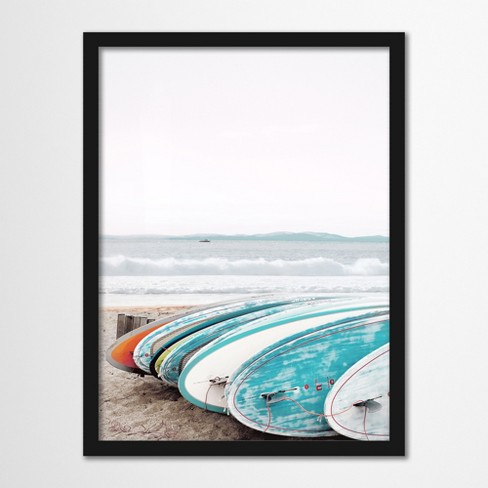 wall hanging surf board surfboard decor hawaiian beach surfing