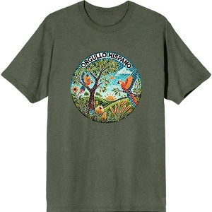 Orgullo Hispano Parrot Mosaic Adult Crew Neck Short Sleeve Tee - 1 of 3