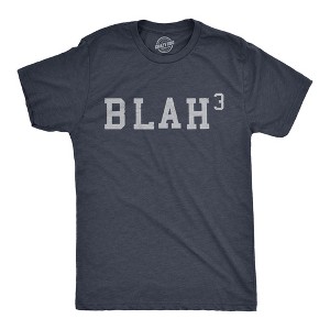 Mens Blah Cubed T Shirt Funny Sarcastic Math Joke Text Graphic Novelty Tee For Guys - Crazy Dog Men's T Shirt - 1 of 4