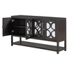 NicBex Sideboard Cabinet with Mirrored Doors Elegant Retro Buffet Cabinet with Bottom Shelf for Kitchen,Living Room,Brown - 2 of 4