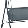 Sapphtopaz Porch Swing Set for Backyard 3-Person Patio Swing Bench with Adjustable Canopy Hanging Chair with Stand for Patio, Backyard, Terrace - 4 of 4