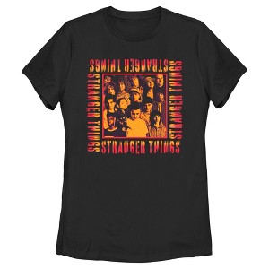 Women's Stranger Things Orange Group Shot Boxed Up T-Shirt - 1 of 4