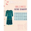 24seven Comfort Apparel Knee Length Fit and Flare Girls Comfortable Party Dress - 4 of 4