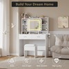 Vanity Desk with Sliding Mirror, Modern Makeup Vanity with Charging Station, Vanity Table with Drawers, Dressing Table for Bedroom, Makeup Studio - 4 of 4