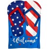Patriotic Flip Flops Summer Applique House Flag 28" x 40" Briarwood Lane - 3 of 4