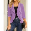 Womens Blazer 3/4 Sleeve Casual Office Business Open Front Suit Jacket Cardigan - 4 of 4