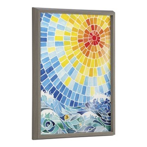 Kate and Laurel Blake Under the Hawaiian Sun Framed Printed Glass by Janet Meinke-Lau, 18x24, Gray - 1 of 4