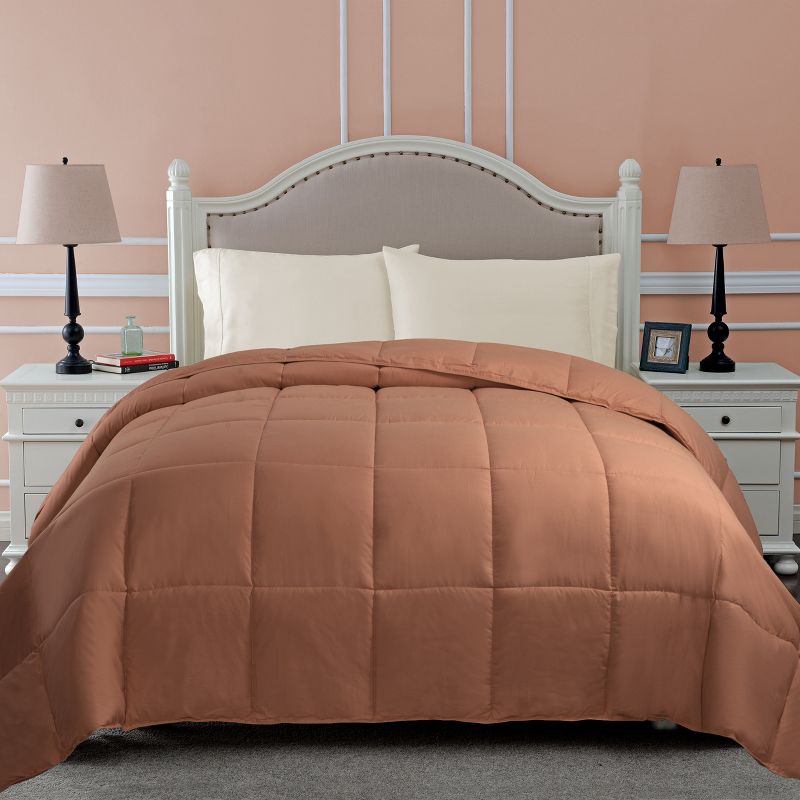 Classic Comforter Reversible All-Season Medium Weight Down Alternative Bedding by Blue Nile Mills, 4 of 8