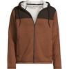 Lands' End Men's Sweater Fleece Mixed Media Full Zip Jacket - 3 of 4