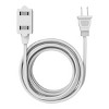 STANLEY Cord Max 3-Outlet Polarized 2-Prong Indoor Extension Cord With Sliding Safety Covers - Pack of 3 - White - 2 of 2
