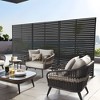 PexFix 72 in. x 47 in. Outdoor Metal Privacy Screen in Louver Pattern in Black - 2 of 4