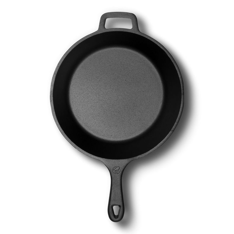 COMMERCIAL CHEF Pre-Seasoned Cast Iron Dutch Oven 3 Quart with Skillet Lid, Black, 4 of 10
