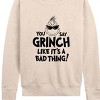 Women's - Dr. Seuss -  Lightweight French Terry Wide Neck Long Sleeve Shirt - 2 of 4