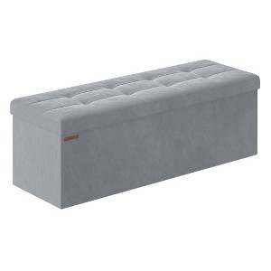 SONGMICS Storage Ottoman Bench Folding Storage Footrest 2 Extra Storage Boxes Hold up to 660 lb - 1 of 4
